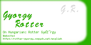 gyorgy rotter business card